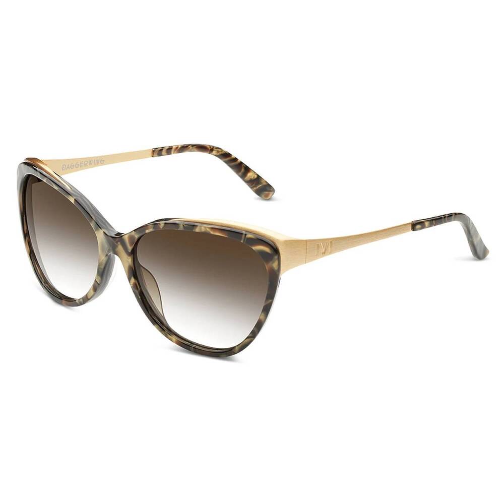 NEW IVI VISION women's daggerwing sunglasses in polished tigers eye - brushed go